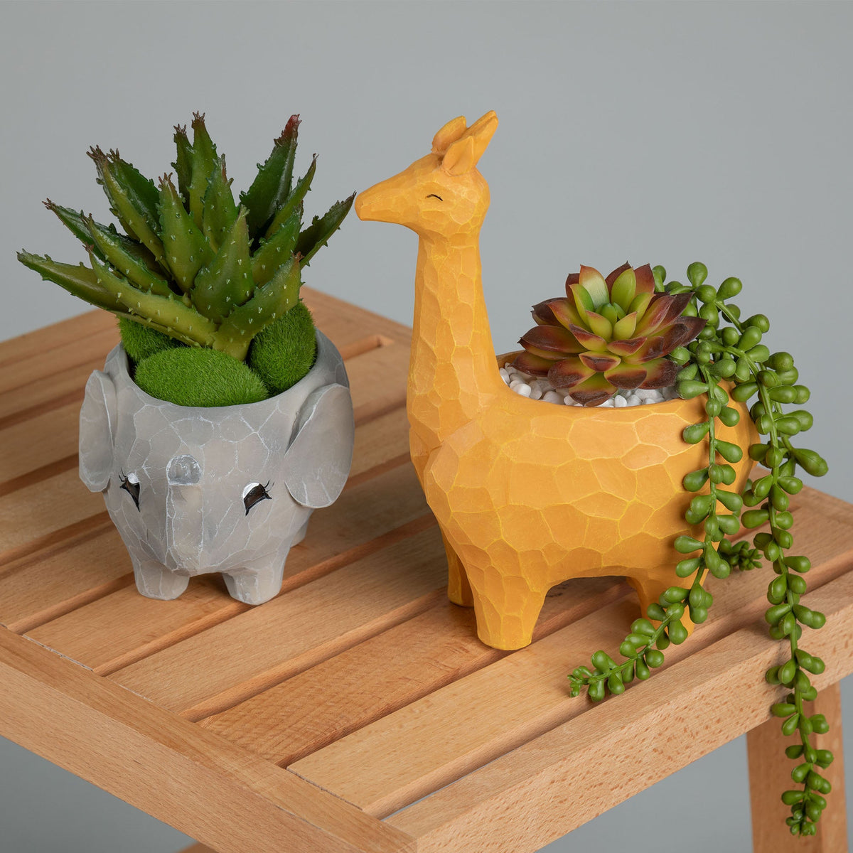 Wild Kingdom Animal Resin Planter