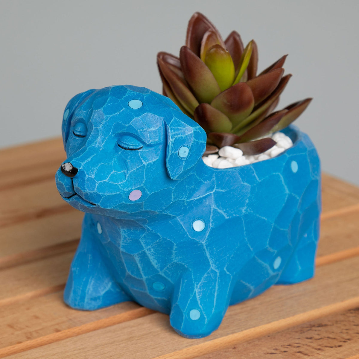 Sleeping Cat or Dog Mini Resin Planter