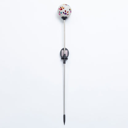 Beaded Paw Print Solar Garden Stake