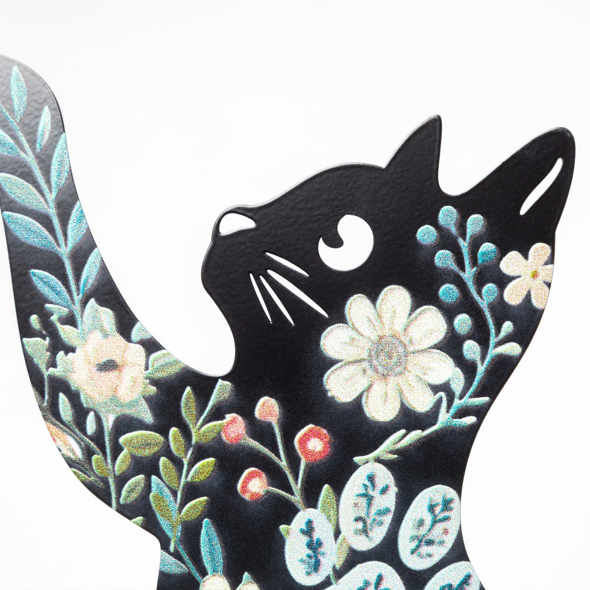 Floral Pet Silhouette Solar Lantern Stake