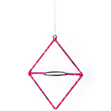 Diamond Sari-Wrapped Hanging Planter