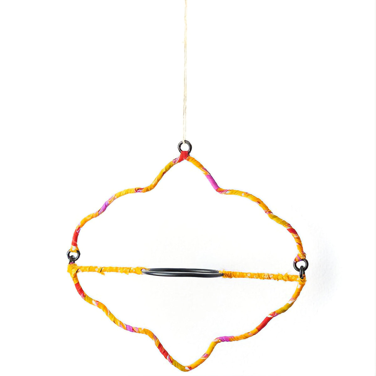 Arches Sari-Wrapped Hanging Planter