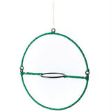 Round Sari-Wrapped Hanging Planter