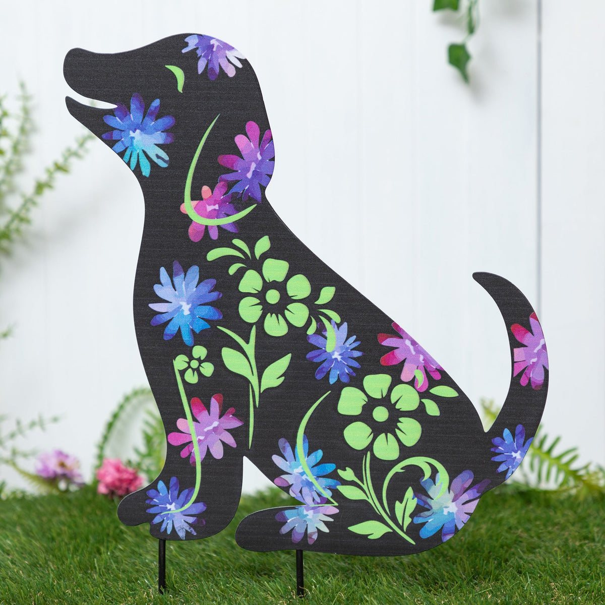 Forever Love Pet Silhouette Garden Stake