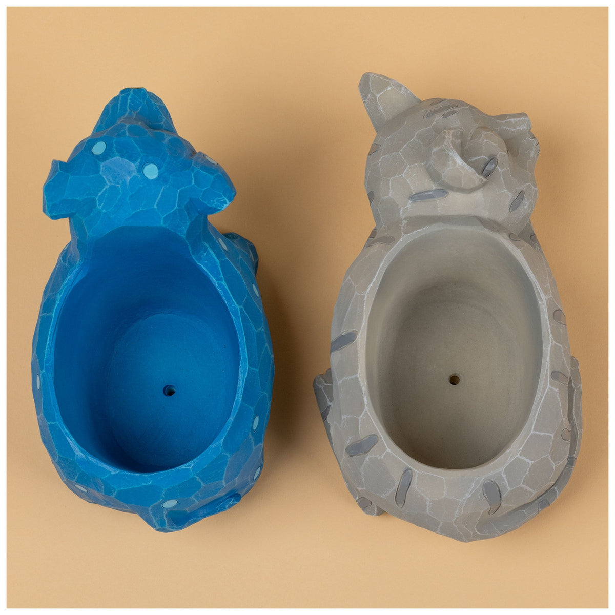 Sleeping Cat or Dog Mini Resin Planter