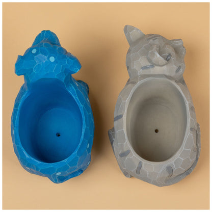 Sleeping Cat or Dog Mini Resin Planter