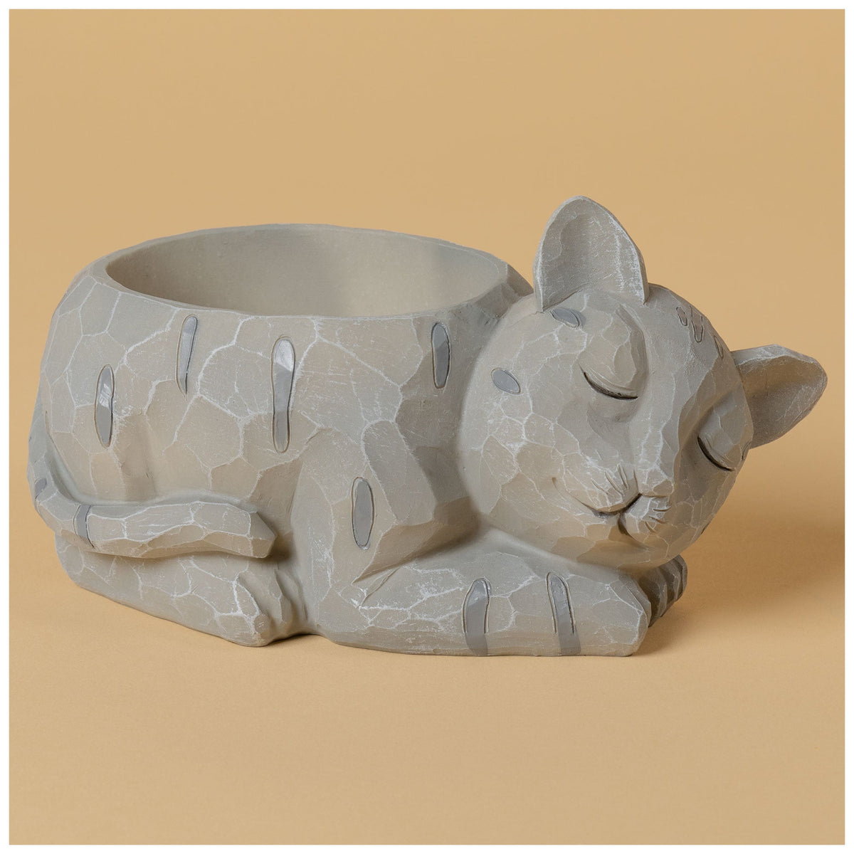 Sleeping Cat or Dog Mini Resin Planter