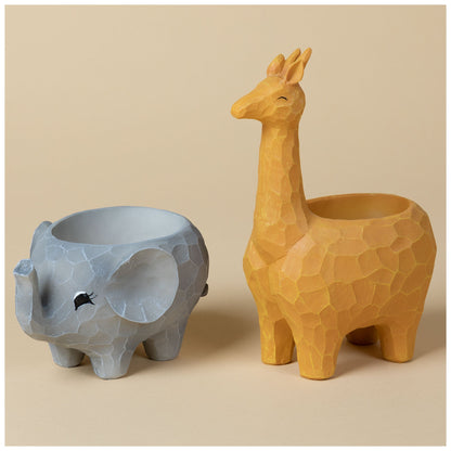 Wild Kingdom Animal Resin Planter