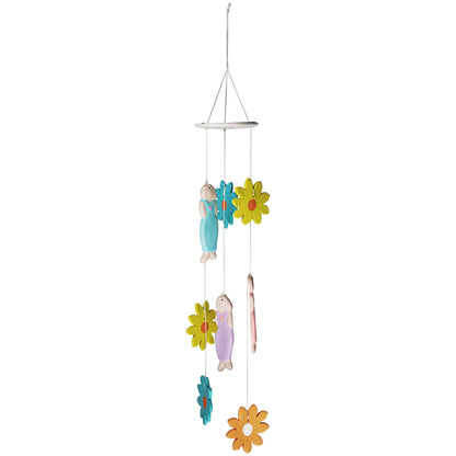 Sisters Floral Ceramic Wind Chime