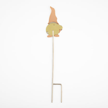 Copper-Cap Gnome Mixed-Metal Plant Stake