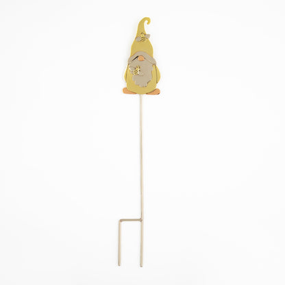 Copper-Cap Gnome Mixed-Metal Plant Stake