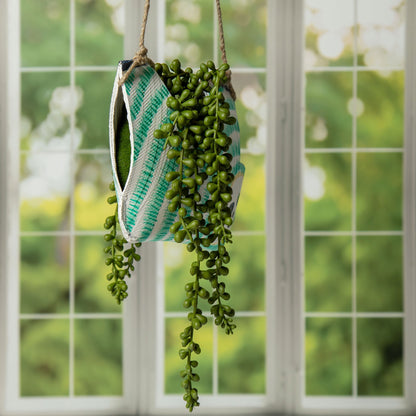 Hand-Painted Upcycled Sloth Hanging Planter