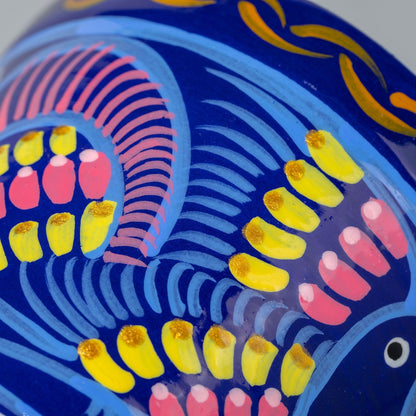 Hand-Painted Fiesta Ceramic Planter & Saucer