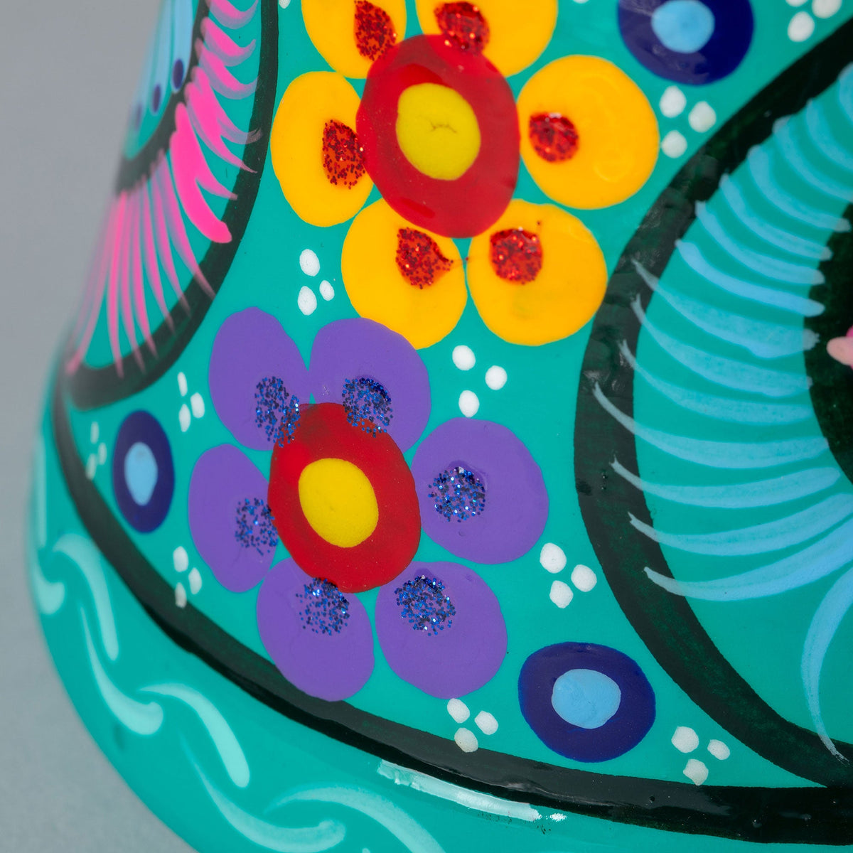 Hand-Painted Fiesta Ceramic Planter & Saucer