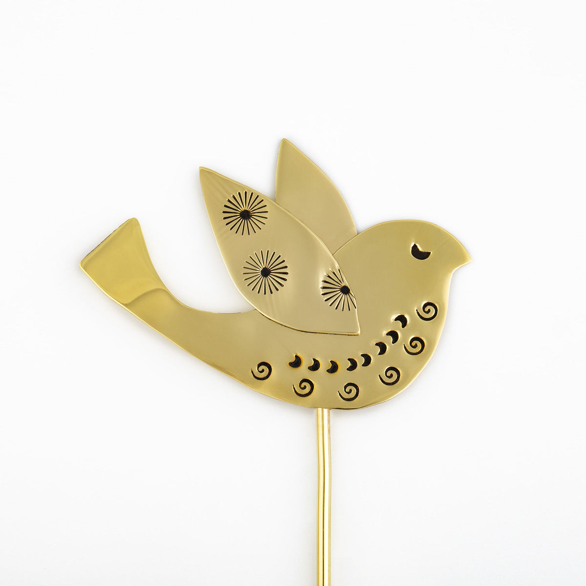 Brass Bird Plant Stakes