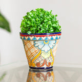 Talavera-Inspired Floral Ceramic Planter