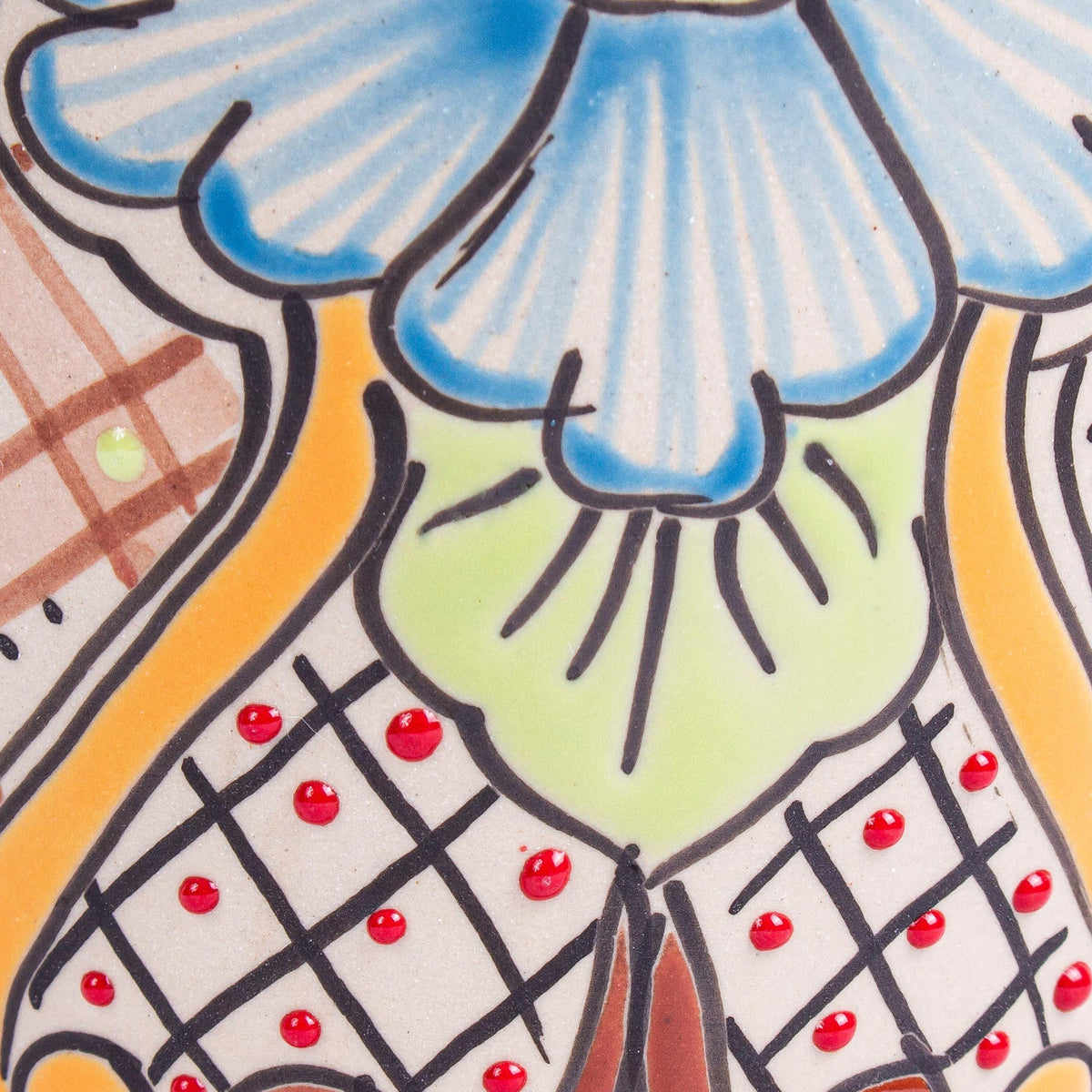 Talavera-Inspired Floral Ceramic Planter