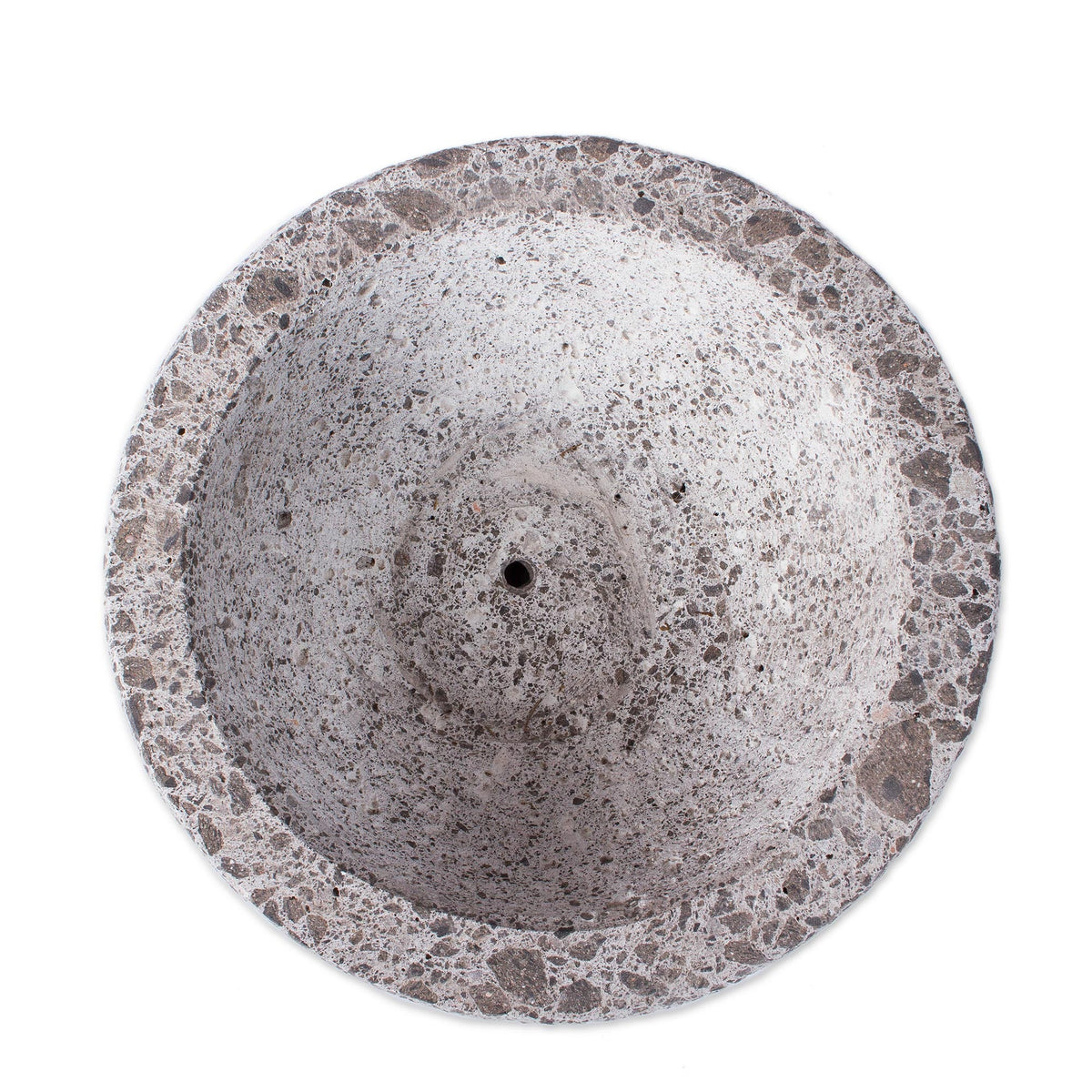 Spiral-Pattern Reclaimed Stone Planter