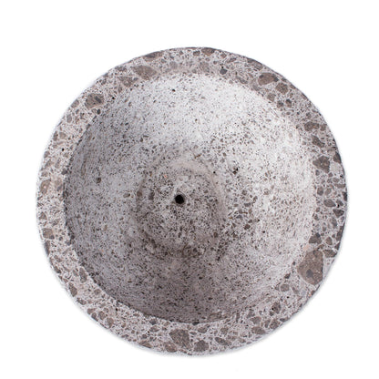 Spiral-Pattern Reclaimed Stone Planter