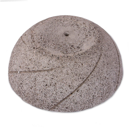 Spiral-Pattern Reclaimed Stone Planter